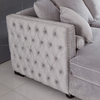 Canapea Leisure Chesterfield din stofă cu șezlong